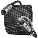 VIOY Optical Audio Cable 15 FT, Long Digital Fiber Optic Audio Cable, Braided S/PDIF Adat Optical Cord for Soundbar, TV, Amplifier, Home Cinema, Stereo Systems, Xbox, PS4 and More