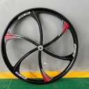 26 inch Mag Wheel Set Rims Front & Rear 100x120mm for Single Speed Freewheel, 26" Magnesium Bike Wheels Rim (Black) Disc Brake for Beach Cruisers, MTB's Road Bicycle