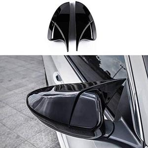 Rifoda Horn type Side rearview mirror cover trims ABS plastic Material decoration fit for Honda 10th 11th Gen accord 2018 2019 2020 2021 2022 2023 2024 2025 Exterior Accessories 2PCS (Bright Black)