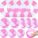 15 Pcs Inflatable Swimming Float Supplies Set, 22.8" Striped Swim Ring & 5.9" 9" 11.8" Beach Ball Summer Family Activities for Pool Beach Party Supplies