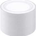 PULOTE 100PCS Silver Plastic Plates - 10 Inch Heavy Duty White with Silver Trim Plastic Dinner Plates Disposable for Dinenr, Party, Wedding & Christmas