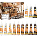 Wood Repair Kit, 12 Color Wood Fillers, Furniture Repair Kit, Repair Scratch, Cracks, Stains, Discoloration for Wood Furniture, Door, Cabinet, Floor, Table Surface Wood Touch up Filler Wood Paint