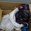 2pm Sports Vinal Girls Adjustable Inline Skates with Light up Wheels Beginner Skates Fun Illuminating Roller Skates for Kids Boys and Ladies - Violet Medium(1Y-4Y US)