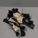 Miady Short Power Extension Cord Outlet Saver, 16AWG/13A, 3 Prong (10 Pack, Black, 8 Inch, ETL Listed)