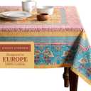 Maison d' Hermine Table Cloth Rectangle Table 100% Cotton 70 x 90 Inches Tablecloth Reusable Decorative for Dining Kitchen Room Farmhouse Home Easter Decorations Spring Summer - Marquise