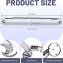 32 Inch Shower Grab Bar Chrome, 1.25" Dia 304 Stainless Steel Bathroom Grab Bars, Anti Slip Knurled Safety Bars, Wall Mount Shower Grip Handle Handrail for Handicap Seniors Elderly Injury Assist Bath