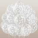 Snowflake Balloons 12 Inch Winter Wonderland Balloon Transparent Snowflake Latex Party Balloons Clear for Merry Christmas Xmas Snow Winter Baby Shower Princess Holiday Birthday Party Decoration