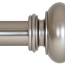 vilon Drapery Window Curtain Rod - Knob Design, 1 Inch Rod, 48 to 86 Inch. Satin Nickel, 48" to 86", Satin Nickel