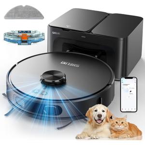Robot Vacuum and Mop, 3-in-1 Robotic Vacuums Cleaner with LiDAR Navigation Smart Mapping & Max Strong 6000Pa Suction, Self Emptying Bases for 70 Days, WiFi/App/Alexa Voice Control, Obstacle Avoidance