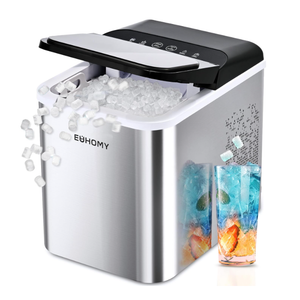 EUHOMY Nugget Ice Makers Countertop, Ready in 8 Mins, 35lbs/24H, Self-Cleaning, Portable Ice Maker Machine with Ice Scoop & Basket, Sonic Ice Maker with Chewable Pellet Ice for Home/Party/RV/Camping