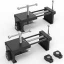 Cabinet Clamps 2 Pack - Claw Clamps for Cabinet Installation, Face Frame Clamps with 3 Drill Guides and 3-Sided Thickened Protection Pads (2 Pack-1.7"-3.6"Opening Capacity)