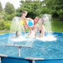 2025 Height Upgrade Pool Fountain for Above Ground/Inground Pools with Dual High-Pressure Spray, 360 Adjustable Cooling Jet & Relaxation - Waterfall Sprinkler Cooler (White)