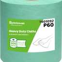 Cleanroom Wipes Heavy Duty Cloths, Lint-Free and Extra Absorbent Towels Jumbo Roll, Green (12"x10", 500 PCS)