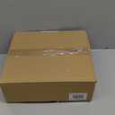 DN DECONATION Christmas Decoration Reindeer and Tree Figurines  Xmas Reindeer with White & Silver Tree Statues Decor  Resin Christmas Village for Winter Table Mantle Decor Set of 5