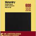 3M Wet or dry Sandpaper, 9 in. x 11 inch, 600 Grit, Ultra Fine, 4 Sheets/Pack