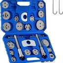 Orion Motor Tech Brake Caliper Wind Back Tool Kit, 24pc Brake Caliper Compression Tool Set with Thrust Bolt Assemblies Retaining Plates Caliper Hangers 18 Disc Adapters, Caliper Tool with Case