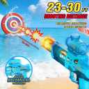 Electric Water Gun for Kids & Adults - Automatic Squirt Gun with Muzzle Flash & Water Spray Sound, Summer Outdoor Water Blaster Pistol Pool Beach Party Toys for Boys Girls(Blue)