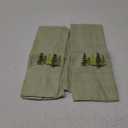 2 Pcs Forest Hand Towels Gray Green Bathroom Decor 14x29 Inch Embroidered 100% Cotton Soft Absorbent Nature Scene Decorative Hand Towels for Bathroom Kitchen