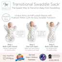 Amazing Baby Transitional Swaddle Sack, Arms Up Half-Length Sleeves & Mitten Cuffs, Swaddle for Newborn Transition to Baby Sleep Sack Wearable Blanket, Medium, 3-6 Month, 14-21 lb, On Safari