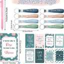 PerKoop 48 Pcs Inspirational Gifts Bulk Motivational Notepads Ballpoint Pens Keychains Set Classic Notebook Journal Lined for Teachers School Office Party Favor Supplies