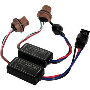 Alady 7443 LED Decoder Canbus Warning Canceller Resistor Fix T20 7444NA LED Bulb Error Code Turn Signal Hyper Flashing Wiring Harness Adapter