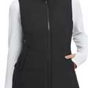 BALEAF Women's Running Puffer Vest Lightweight Winter Warm Vests Water Resistant Sleeveless Puffer Jackets (Medium, Black)