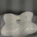 Cervical Pillow for Neck Pain Relief Patented Ergonomic Memory Foam Sleep Apnea Pillow for Side, Back & Stomach Sleepers Anti-Snoring (Standard Height) (Grey+white)