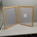 LZRS Clear Dog Gate for Indoor Use  Transparent Pet Fence with Solid Hardwood and Plastic Board, Stylish & Durable freestanding Pet Gate for Doorways, Stairs and Hallways2 Panel Natural