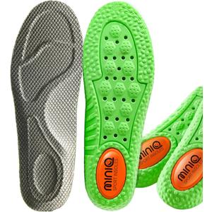 MiniQ Cloud Comfort Insoles for Women & Men,2 Pair Memory Foam Arch Support Shoe Inserts with Gel Cushioning & Shock Absorbing Heel,Breathable Orthopedic Insole for Plantar Fasciitis,Work Boots,Hiking