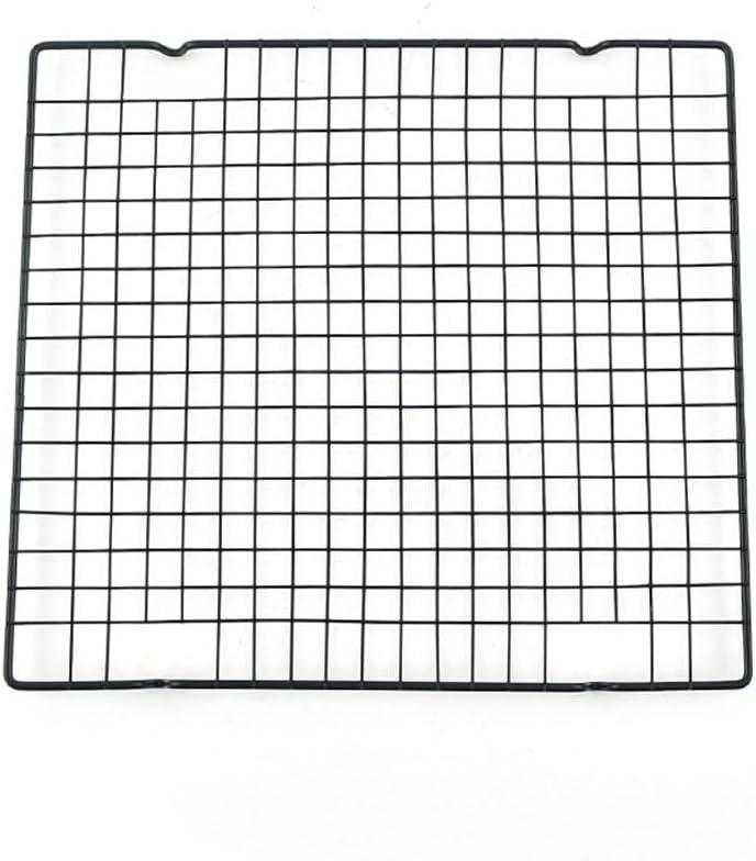 1PC Metal Cooling Rack Square Wire Baking Rack Cake Cooling Black Wire Roasting Rack for Cooking Baking Grilling Biscuit Pizza Bread Cake