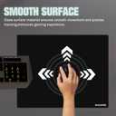 Glass Mousepad with Hard Surface for Gaming, Ultra Smooth Mouse Mat, Water-Resistant Large Mouse Pad Precision Speed Control for Esport Games/Office, Black XL(15.719.6)