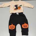 Gureui My First Halloween Baby Boy Outfit Newborn Long Sleeve Pumpkin Patch Sweatshirt Pants Toddler Infant Fall Clothes