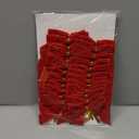 24 Pcs Red Small Velvet Christmas Bows for Christmas Tree, Wreath, Gift Wrapping, Crafts, Wedding, Party, Twist Tie Bows for Treat Bag Bakery Candy Bags, Home Decor 1" W,3.5 x 3.5 inch