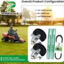 42" Mower Deck Rebuild Kit for Craftsman lt2000 lt1500 Cub Cadet ltx 1040 Huskee lt4200 Lawn Tractors Includes 2 Pack 918-04822B Spindle Assembly with 942-04308 Blades 954-04060 Belt