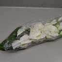 White Delphinium Artificial Flowers,8PCS Long Stem Silk Larkspur Flowers 33.5'' Faux Delphinium Stems for Tall Vase Home Wedding Table Decor(White)