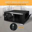 6U Wall Mount Server Cabinet IT Network Rack Enclosure Lockable Glass Door Server Rack Cabinet Black