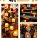 Homemory 48-Pack Novelty Flickering Flameless Tea Lights Candles, 200+Hours Battery-Operated LED Fake Candles for Wedding Table Centerpieces,Proposal,Anniversary, Ivory Base, 1.5'' H1.3''