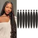 4# Pre stretched Braiding Hair 8 Packs Pre feathered Braid Hair Extensions 36 Inches Hair Braids