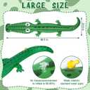 96" x 13" Extra Large Sprinkler for Kids,Outdoor Inflatable Crocodile Sprinkler Toddler Water Toy for Yard,Durable Summer Outside Splashing Water Spray Fun Toys for Lawn Garden Backyard, 98 in