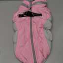 AOFITEE Dog Coat, Warm Dog Jacket, Reflective Winter Coats for Medium Dogs, Turtleneck Dogs Winter Jacket with Harness Built in, Waterproof Windproof Pet Fleece Vest Puffer Jacket, Pink M