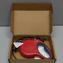 Fida Retractable Dog Leash with Dispenser and Poop Bags, 16 ft Pet Walking Leash for Small Dog or Cat up to 26 lbs, Anti-Slip Handle, Tangle Free, Reflective Nylon Tape (S, Red)