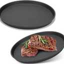 Maxdot 2 Pcs Small Cast Iron Griddle Pan 7.5 Inch Round Cast Iron Pizza Pan for Mother's Day Camping Skillets Casts Irons Grill Pans for Summer BBQ, Baking, Grilling, in The Oven, on The Stove