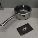Sauce pan with lid,2.5 Quart Hybrid Nonstick Sauce pans set, Stainless Steel cookware,non stick Pots PFOA Free,Works on Induction,Ceramic and Gas Cooktops