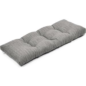 baibu 40 Inch Classic Solid Color Bench Cushion with Ties, Super Soft Indoor Outdoor Rectangle Bench Seat Cushion Standard Size Foam Pad with Non-Slip Bottom - One Pad Only (Grey, 40x15x3in) (40x15x3 Inch (Pack of 1))