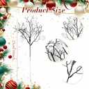 Geosar 24 Pieces Christmas Glitter Berries Stems 10 Inch Christmas Berry Picks Artificial Glittered Berries Ornaments Floral Stems for Xmas Tree, Home Wreath, Party Decoration(White)