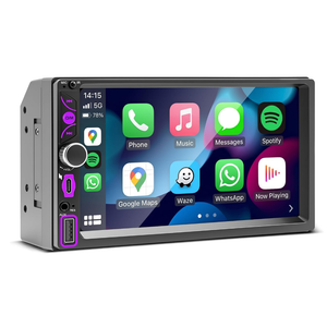 Double Din Car Stereo Carplay Radio Screen for Car Audio Receivers, Bluetooth Car Play Android Auto Touchscreen, Mirror Link, FM