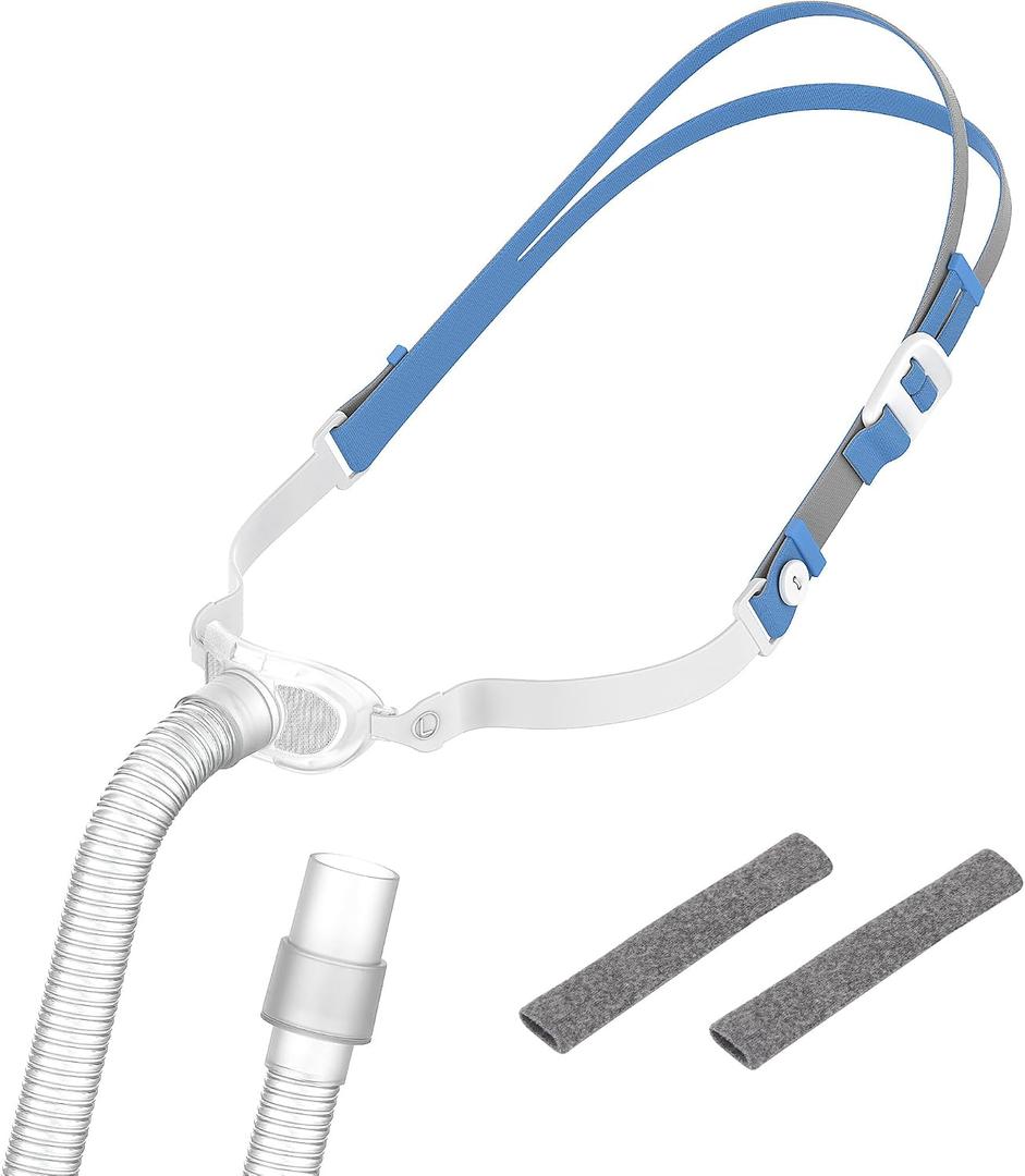Upgraded Frame Assembly for Airfit P10 with Strap & Short Tube - Quieter Seal, Enhanced Stability & Easy Adjustment, IBEET Replacement CPAP Supplies for P10 Nasal Pillow