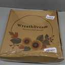 20'' Fall Wreath Autumn Wreath for Front Door with Brown Magnolia Leaves and Small Pomegranate Fruits for Home Outdoor Farmhouse Porch Wall Window Decoration,Brown Gift Box Included