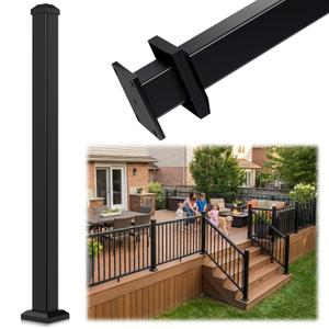 Egadis 2.56 in x 2.56 in x 48.5 in Aluminum Railing Post with Screws