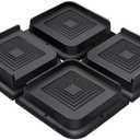 ANNKUT Bed Risers 1 Inch Heavy Duty, Furniture Risers for Bed Desk Table Sofa Couch,Oversized Bed Lifts Risers,Support up to 5000 Lbs(4 Pack Black)